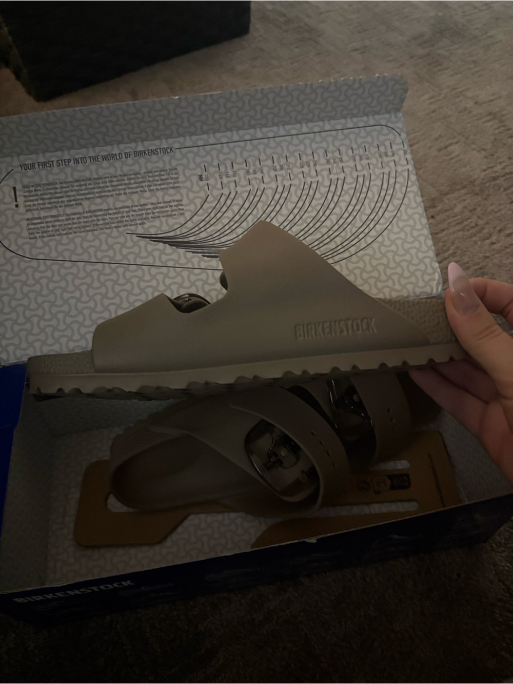 Birkenstock Kids Lightweight Slide Sandals in Olive Green